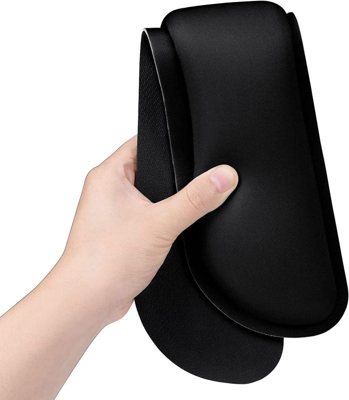 Photo 3 of Dapesuom Enlarge Keyboard Wrist Rest Pad,Memory Foam Set Wrist Cushion Support for Easy Typing & Pain Relief,Mouse Wrist Pad,Anti-Slip Wrist Support for Gaming,Computer, Laptop, Office,Jet Black
