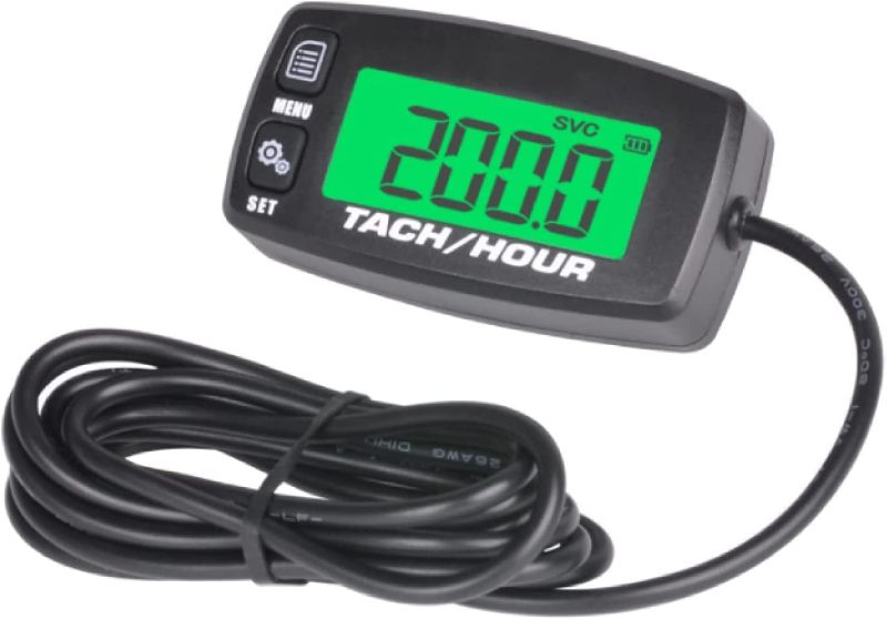 Photo 1 of Runleader Digital Maintenance Tach/Hour Meter,Battery Replacement for Small Gas Engine,Used on Riding Lawn Tractor Generator Compressor Chainsaws Outboard Motor Pressure Washers
