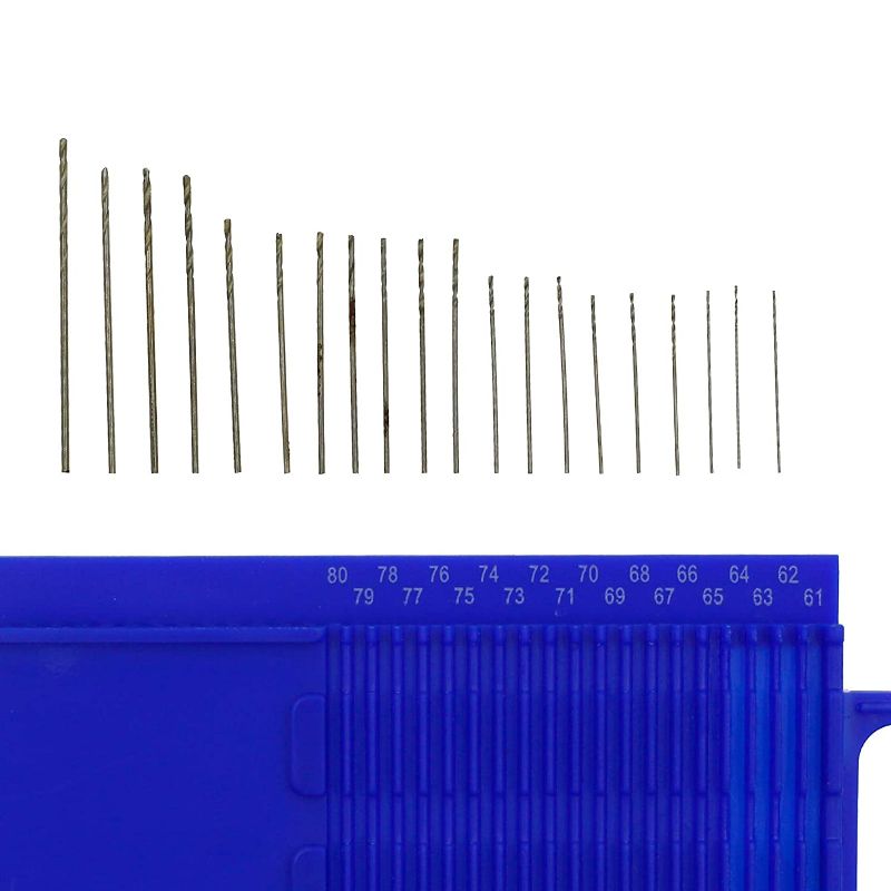 Photo 2 of Bonsicoky 21Pcs Metric Mini Micro Drill Bit Set, HSS Twist Drill Bits with Mini Pin Vise & Plastic Case, Precision Drilling Hand Tools for Wood Jewelry DIY Carving Drilling
