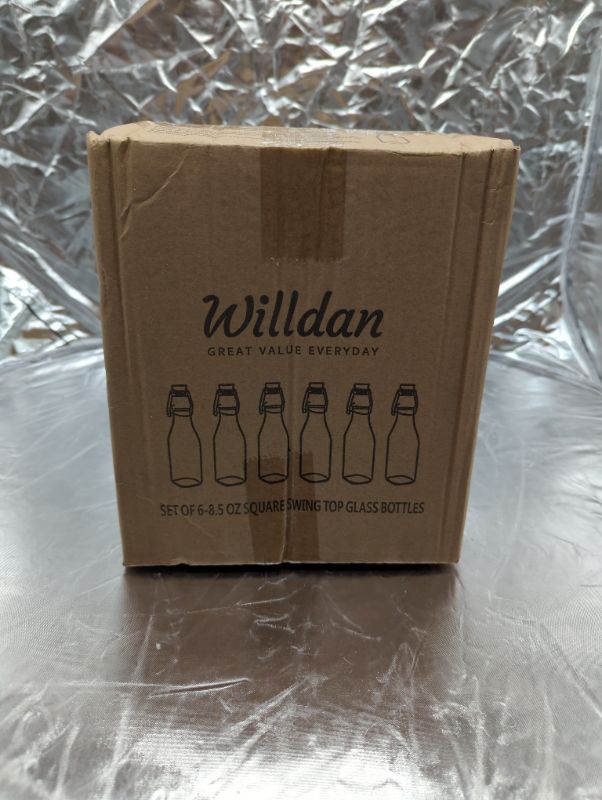 Photo 5 of WILLDAN Set of 6 - 8.5oz Swing Top Glass Bottles - Flip Top Brewing Bottles For Kombucha, Kefir, Vanilla Extract, Beer - Airtight Caps and Leak Proof Lids
