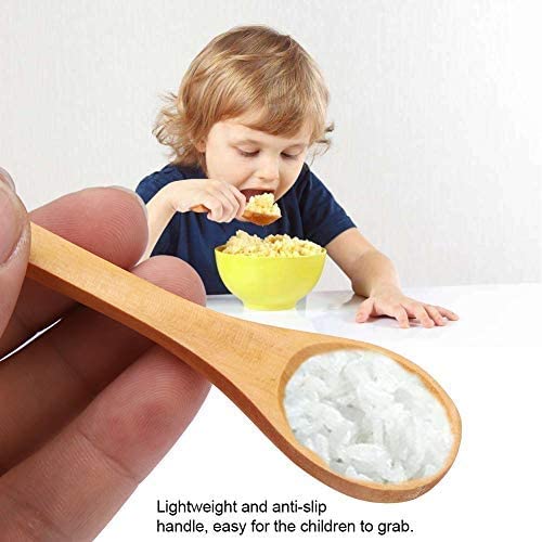 Photo 4 of 30pcs Mini Handmade Wooden Spoon Small Wood Children Spoons Ice cream Sugar Honey Coffee Teaspoon Kitchen Condiment Spoon
