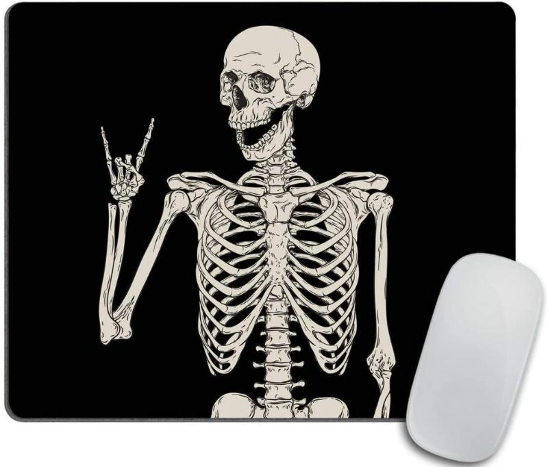 Photo 1 of Skull Human Skeleton Mouse pad,Human Skeleton Posing Isolated Over Black Background Mouse pad 9.5 X 7.9 Inch (240mmX200mmX3mm)
