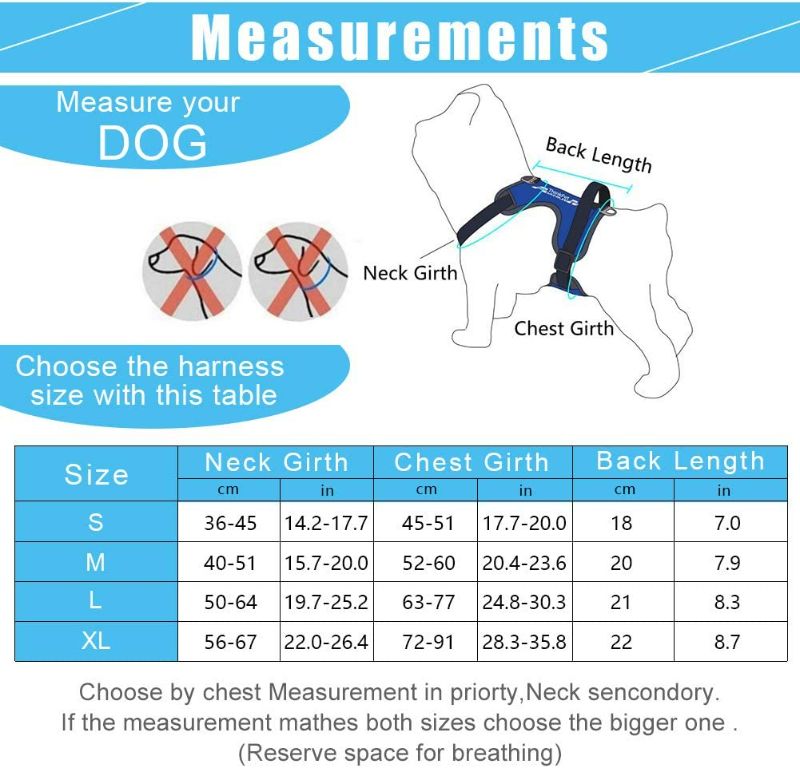 Photo 4 of ThinkPet Upgraded Comfortable Dog Harness - Full Adjustable Reflective Vest Harness with Control Handle, Neoprene Padded Dog Vest, Unique Design Outdoor Nylon Harness XL Red Harness Leash Set
