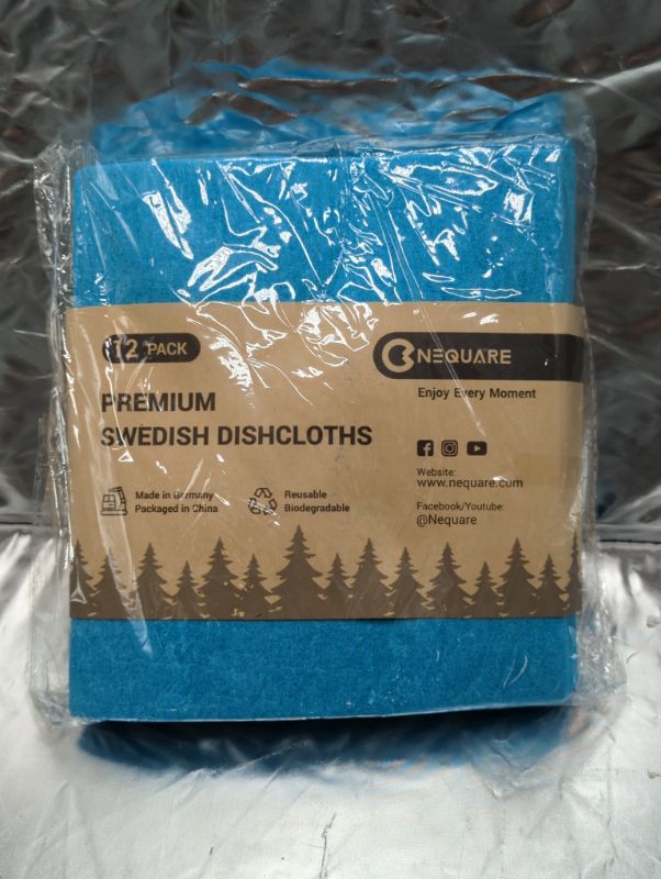 Photo 6 of Blue 12 Pack Swedish Dishcloths Reusable Compostable Towels Made in Sweden Cellulose Sponge Dish Cloths for Kitchen