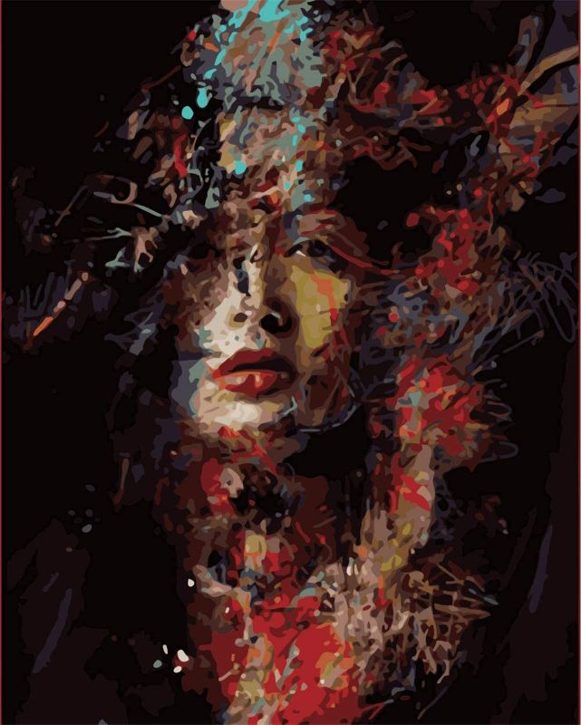 Photo 1 of Paint by Numbers for Adults, KOMI DIY Paint by Number Kits on Canvas Painting, Dreaming Girl 16x20inch
