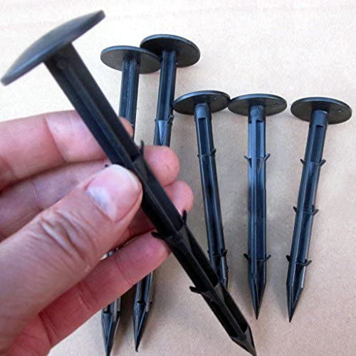 Photo 1 of KINGLAKE 30 Pcs 6 Inches Plastic Tarp Stakes Anchors Sturdy Plastic Stakes for Keeping Garden Netting Down,Holding Down The Tarps and Landscape Fabric Lawn Edging,Tents,Weed Cover
