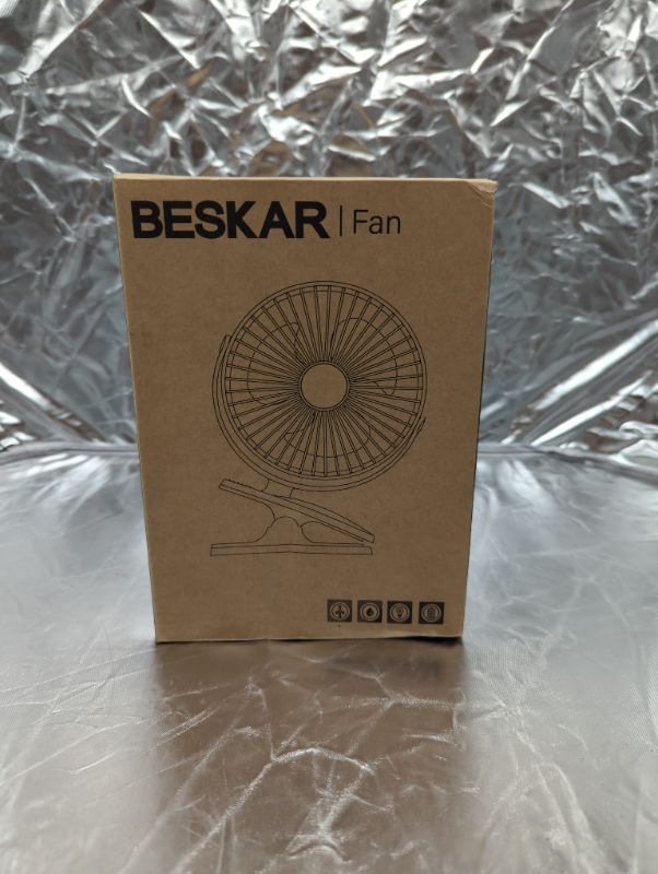 Photo 5 of BESKAR USB Clip on Fan, 6 Inch Portable Fan with Cord, 3 Speeds Strong Airflow, Small Fan with Sturdy Clamp, Quiet Personal Desk Fan & Clip Fan No Battery
