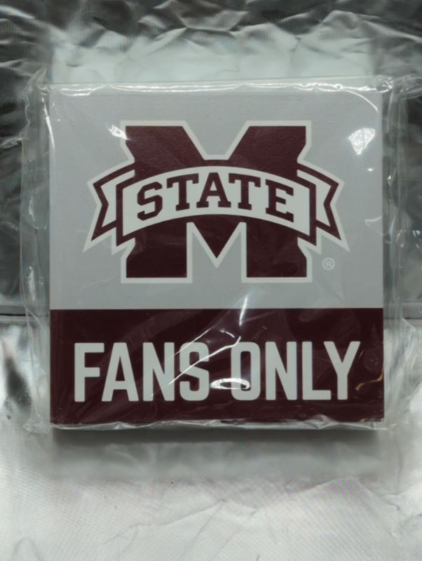 Photo 2 of P. Graham Dunn Mississippi State University Fans Only 5.5 x 5.5 MDF Wood Tabletop Block Sign