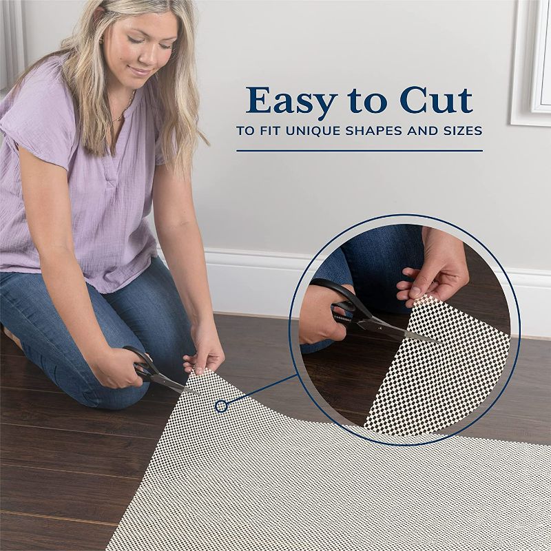 Photo 4 of Veken Non Slip Rug Pad Gripper 8 x 10 Feet Extra Thick Pads for Any Hard Surface Floors, Keep Your Rugs Safe and in Place, Under Carpet Anti Skid Mat
