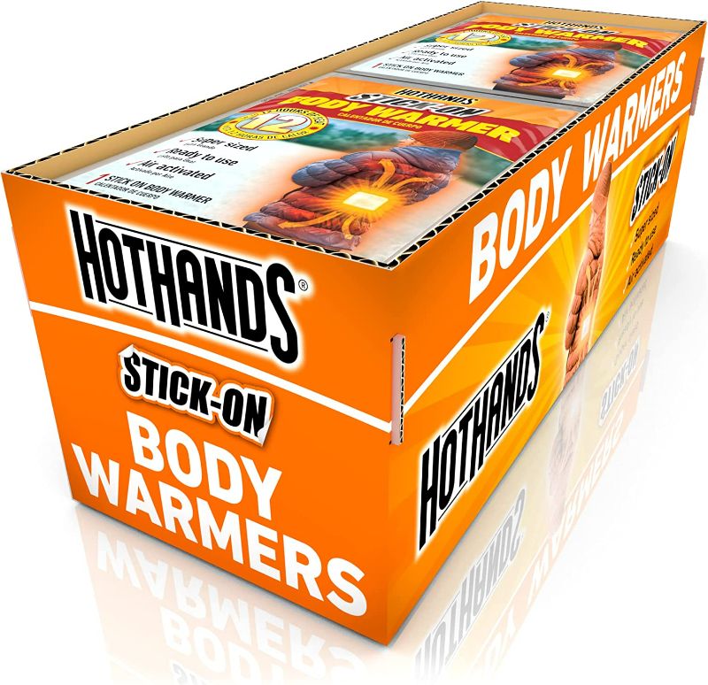 Photo 1 of HotHands Body Warmers with Adhesive - Long Lasting Safe Natural Odorless Air Activated Warmers - Up to 12 Hours of Heat - 40 Individual Warmers
