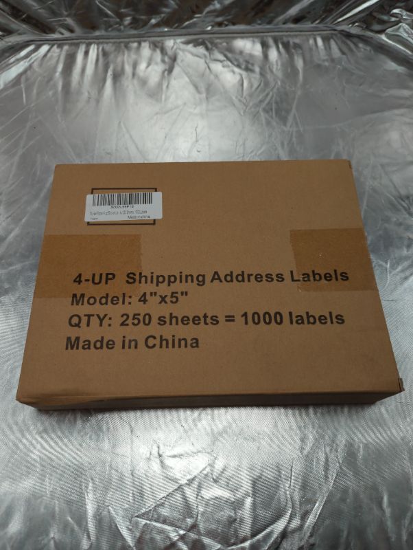 Photo 5 of RyhamPaper Shipping Labels, 4 UP 4" x 5" Shipping Address Labels, Permanent Adhesive for Laser & Inkjet Printers (250 Sheets | 1000 Labels)
