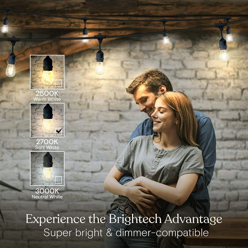 Photo 1 of Brightech Ambience Pro LED String Lights - 24 Ft Commercial Grade Patio Lights Outdoor Waterproof - Heavy Duty Porch String Lights for Outside, Backyard 
