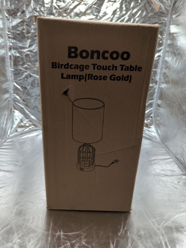 Photo 1 of Boncoo Birdcage Touch Table Lamp - Rose Gold