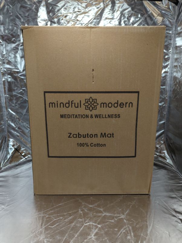 Photo 2 of Mindful & Modern Zabuton Meditation Mat - Cotton Filled Yoga and Meditation Pad - Zabuton Meditation Cushion for Kneeling and Sitting Support - Large Rectangular Sitting Floor Pillow for Bench or Zafu Minimal Black