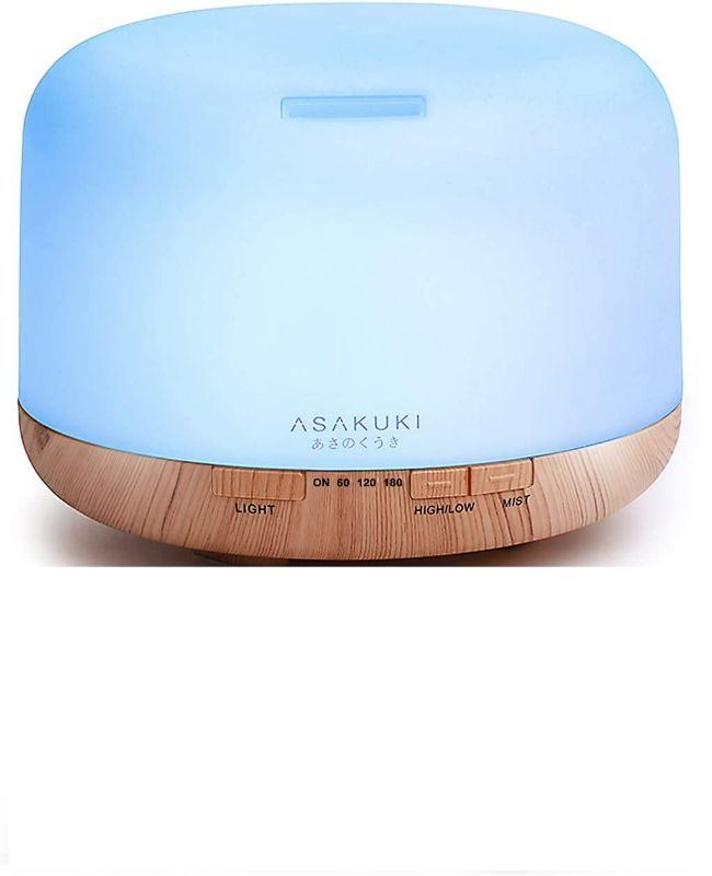 Photo 1 of ASAKUKI Essential Oil Diffuser with Essential Oils Set, 500ml Aromatherapy Diffuser - 14 LED Colors & Auto Shut-Off