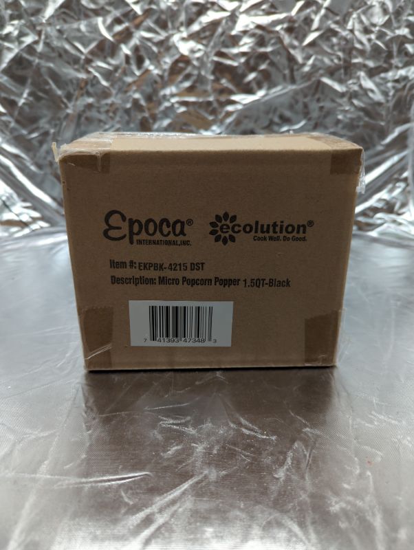 Photo 2 of Ecolution Patented Microwave Micro-Pop Popcorn Popper, Borosilicate Glass, 3-in-1 Lid, Dishwasher Safe, BPA Free, 1.5 Quart Snack size, Black
