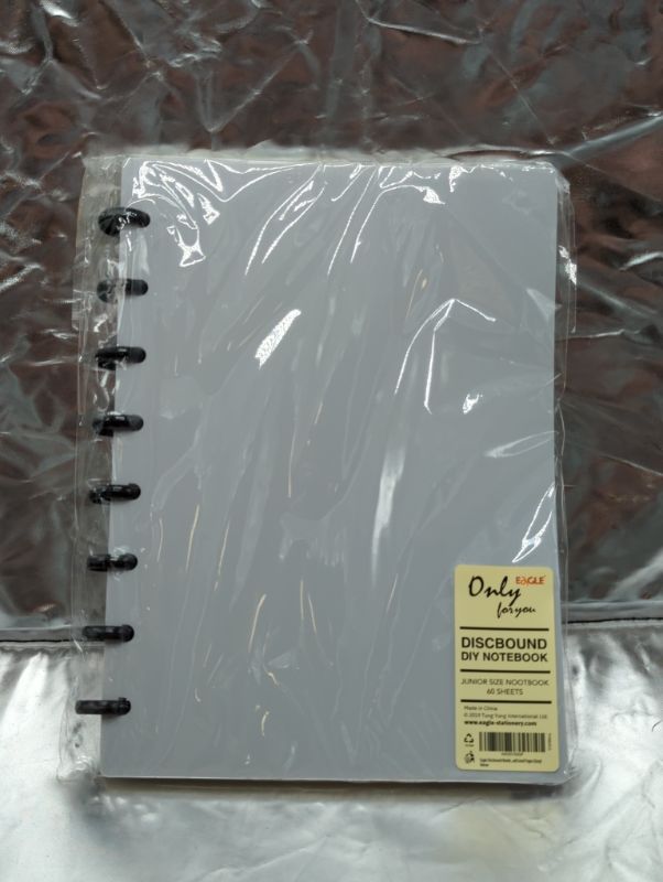 Photo 2 of Eagle Discbound Notebooks, Planner, Customizable, (Cool Grey, Junior (5.5in x 8.5in))
