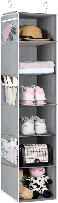 Photo 1 of Hanging Shelves 6 - Layer Collapsible Hanging Closet Shoe, Baby, Accessories Organizer - Grey/White