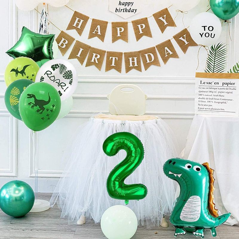 Photo 3 of Baby Dinosaur Balloons Dinosaur Birthday Decorations Dinosaur Birthday Party Supplies Sets Boy or Girl Birthday Party Supply (3rd)