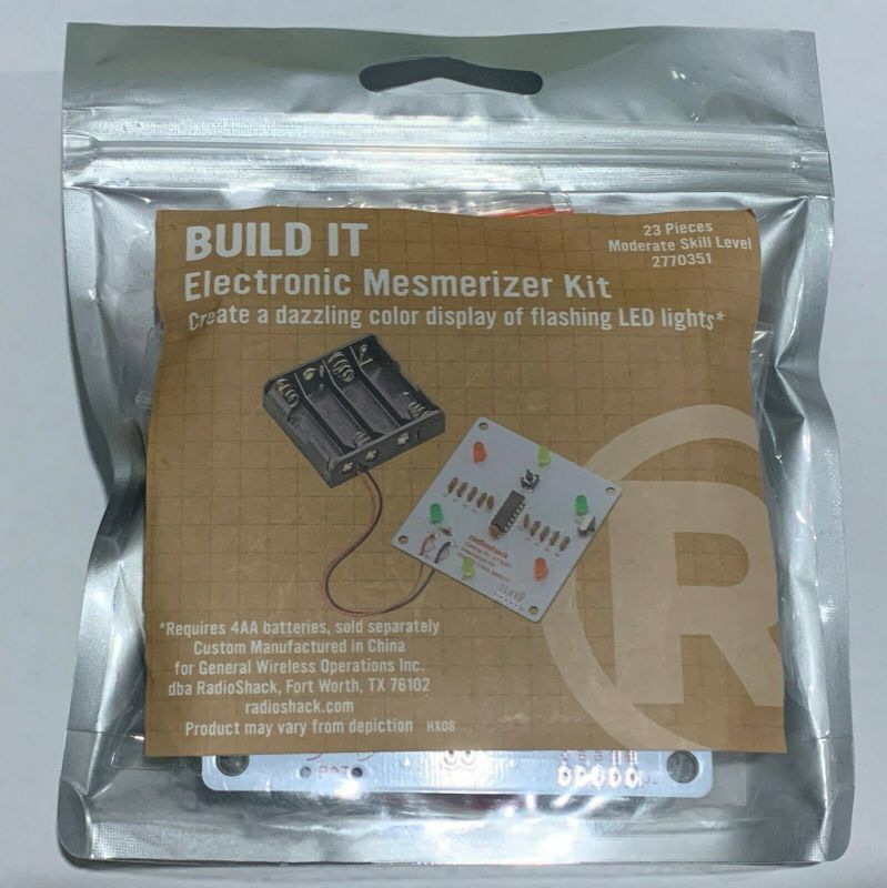 Photo 1 of Free Shipping
Electronic LED "Mesmerizer" DIY Project Kit by Radio Shack NEW 23 pieces 2770351