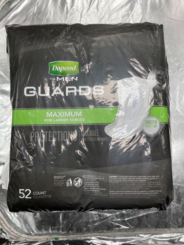 Photo 2 of Depend Guards for Men, Case/208 (4 Packs of 52)