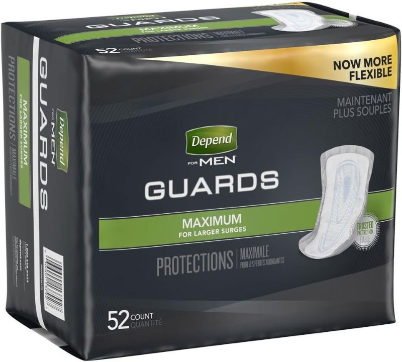 Photo 1 of Depend Guards for Men, Case/208 (4 Packs of 52)