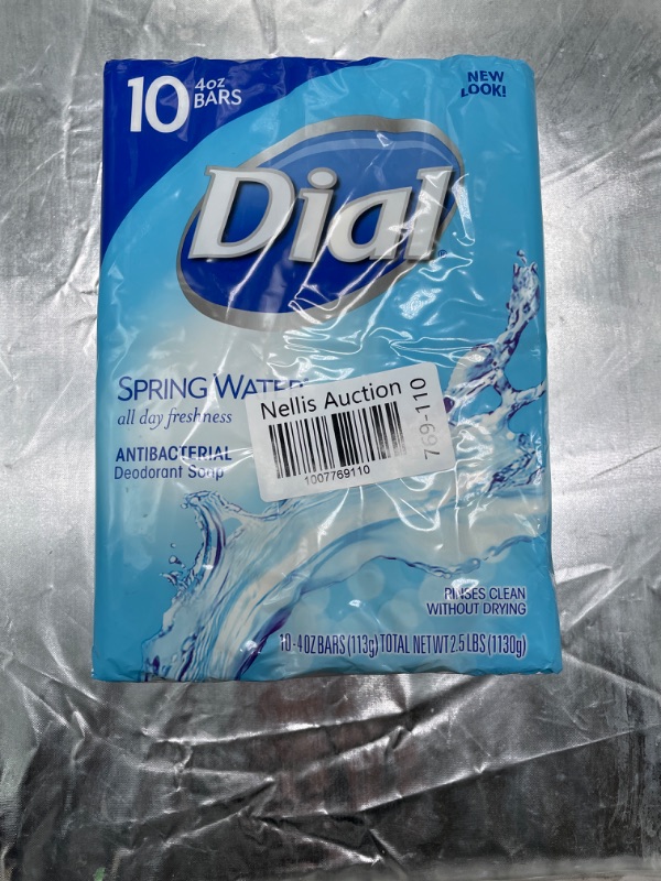 Photo 2 of Dial Antibacterial Bar Soap, Spring Water, 10 4OZ BARS 