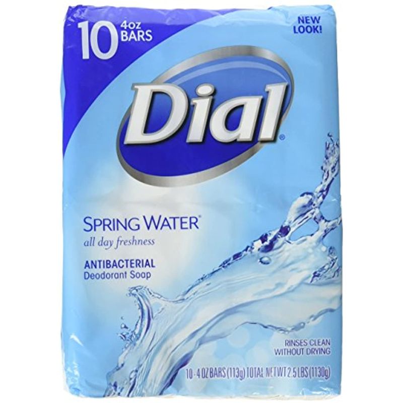 Photo 1 of Dial Antibacterial Bar Soap, Spring Water,  10 4OZ BARS