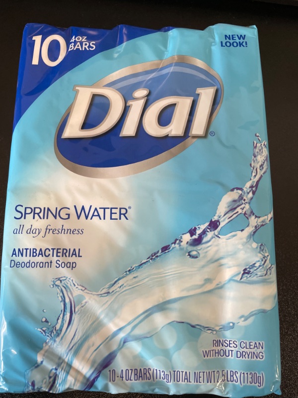 Photo 2 of Dial Antibacterial Bar Soap, Spring Water,  10 4OZ BARS