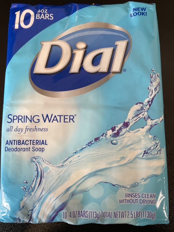 Photo 2 of Dial Antibacterial Bar Soap, Spring Water,  10 40Z BARS
