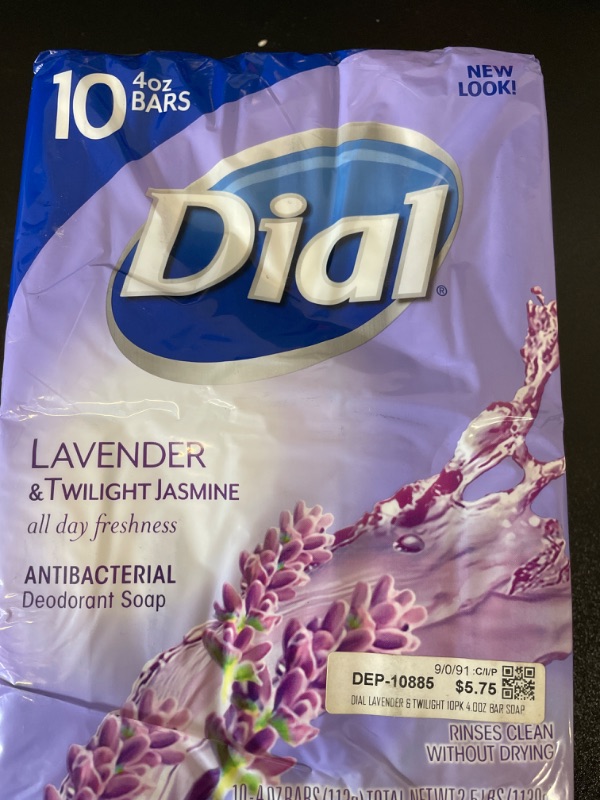 Photo 1 of Dial Antibacterial Bar Soap, Spring Water, 10 4OZ BARS