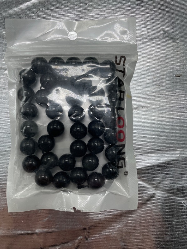 Photo 3 of Black Obsidian Gemstone Round Loose Beads Natural Stone Beads for Jewelry Making 4MM 6MM 8MM 10MM 12MM 14MM (10MM)
