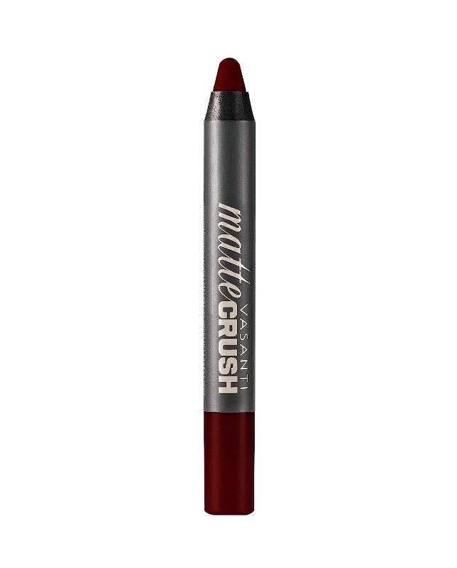 Photo 1 of VASANTI Matte Crush Lipstick Pencil (Va Va Voom! - Dark Brown) - High Pigmented Waterproof Soft Matte Lip Liner Makeup Cosmetics