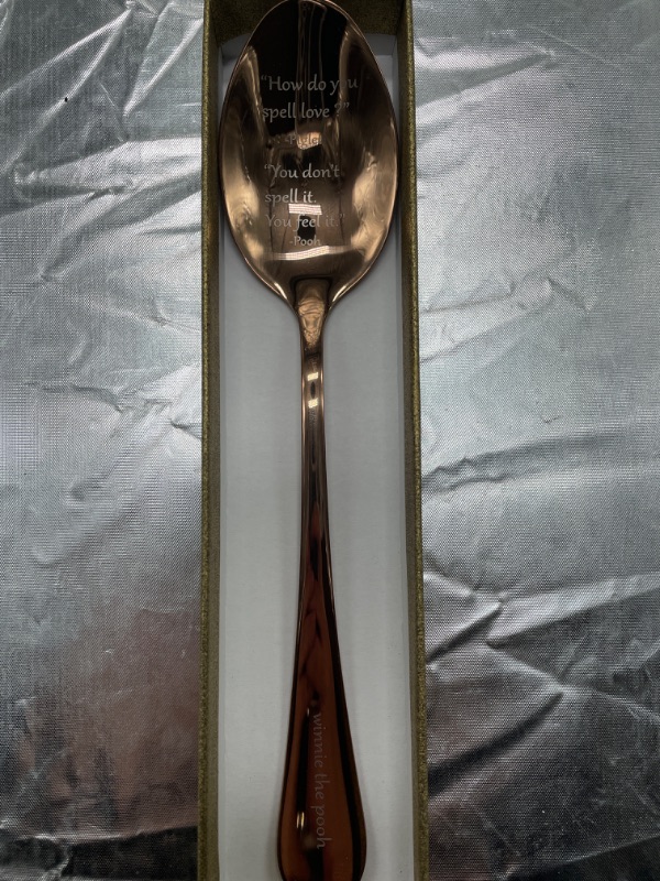 Photo 1 of GOLD ROSE SPOON , WINNIE THE POOH , HOW DO YOU SPELL LOVE