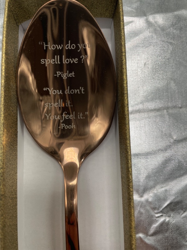 Photo 2 of GOLD ROSE SPOON , WINNIE THE POOH , HOW DO YOU SPELL LOVE