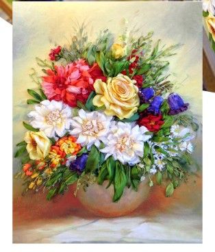 Photo 1 of Alueeu 40X50CM Hundred flowers blooming oil paintingAnd Frame) 16 DIY With Brushes (Without Pigment 20 Painting Inch X Home