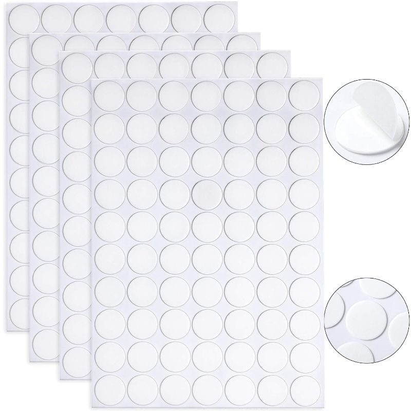 Photo 1 of 280 Pcs Double Sided Sticky Dot Stickers Removable Round Putty Clear Sticky Tack No Trace Sticky Putty Waterproof Small Stickers for Festival Decoration (20mm, 280)