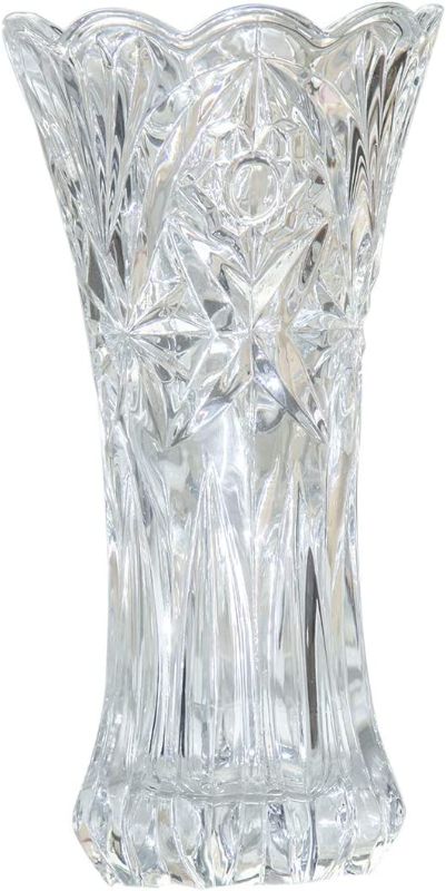 Photo 1 of Slymeay Flower Vase Glass Thickening Design for Home Decor,Wedding vase or Gift - 7.5" High x4 Wide ,Clear,with Color Box