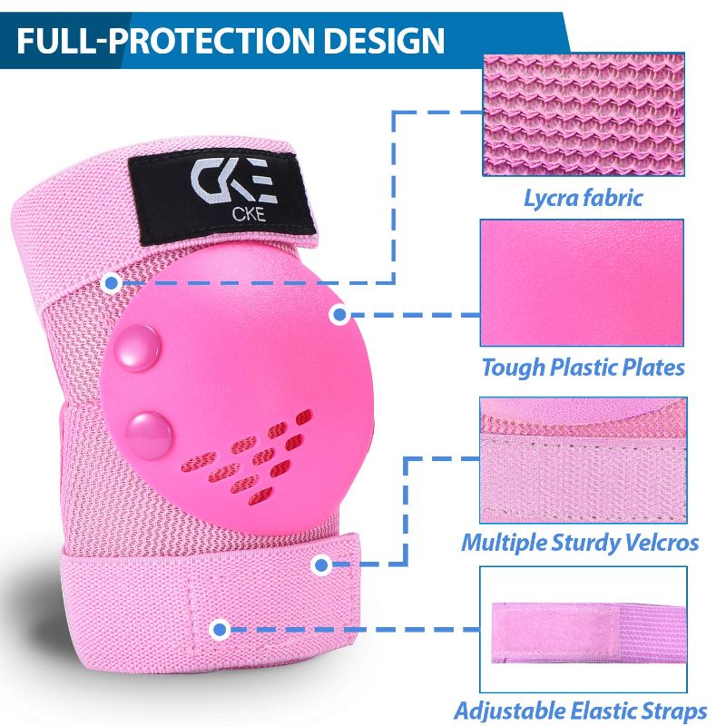 Photo 2 of CKE Kids/Youth Knee Pad Elbow Pads Guards for Boys Girls 2-14 Year Old Kids Protective Gear Set for Skating Cycling Bike Rollerblading Scooter