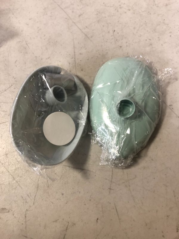 Photo 2 of 2 Pcs Soap Dish Bar Soap Holder Self Draining Soap Holder,Soap Dish for Shower?Upgraded Thickened Suction Cup Soap Dish With Drain,Soap Saver, Suitable for Shower Bathroom Tub Kitchen Sink?Green+Grey?