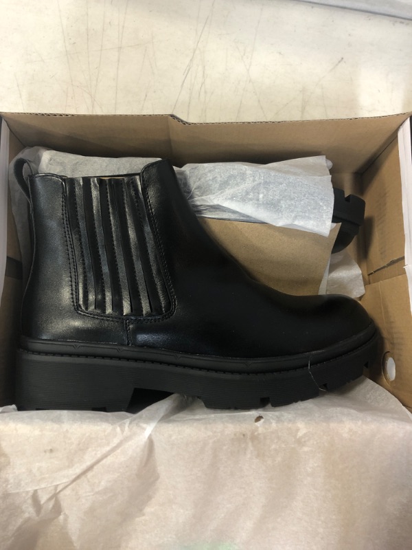 Photo 2 of READYSALTED Women's Multi Slip on Chunky Platform Chelsea Boots(DAMON1) 9 Narrow Black Pu 