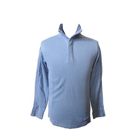 Photo 1 of Hathaway Men's Snap Ribbed Mock Neck Sweater/Pullover, Medium, Light Blue