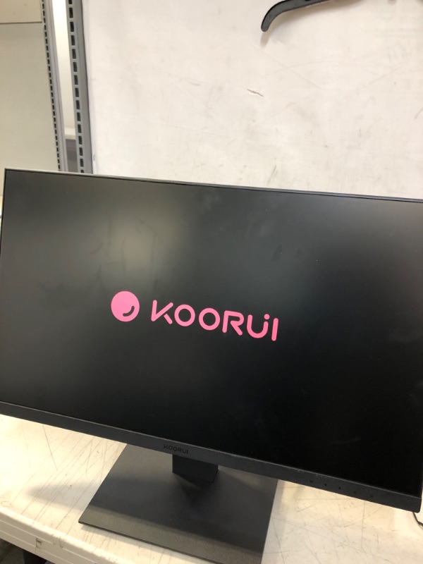 Photo 1 of KOORUI 24 Inch Computer Monitor Full HD 1920 x 1080p VA Display 75Hz 3000:1 Contrast Ratio with HDMI, VGA, Frameless, 75 x 75 mm VESA Mountable, Ergonomic Tilt, Black