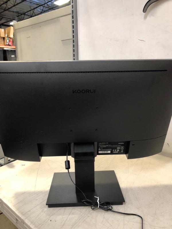 Photo 1 of KOORUI 24 Inch Computer Monitor Full HD 1920 x 1080p VA Display 75Hz 3000:1 Contrast Ratio with HDMI, VGA, Frameless, 75 x 75 mm VESA Mountable, Ergonomic Tilt, Black