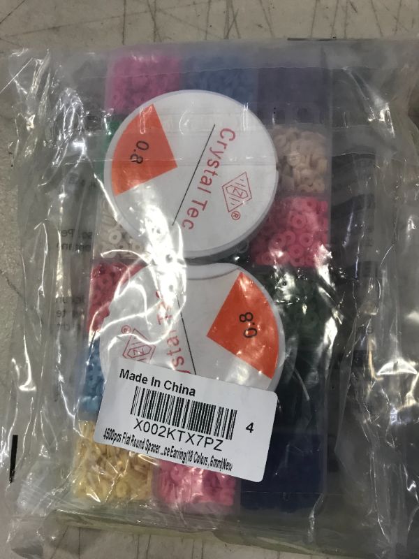 Photo 1 of 4500Pcs Clay Beads for Bracelets Making Mini Clay Beads Flat Clay Beads Clay Bead Set DIY Clay Beads Clay Bead Kit for Bracelet Making Jewelry Necklace DIY
