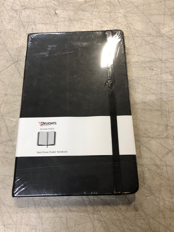Photo 2 of Notebook, Classic Journal Planner Ruled, Hard Cover, Daily with Elastic Band and Paper Pocket, (5.25"x8.25") Cuaderno Clasico de Tapa Dura, Diario con Banda Elastica y Bolsillo.