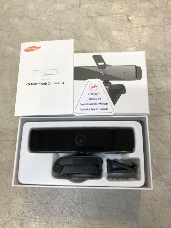 Photo 2 of Qtniue Webcam with Microphone and Privacy Cover, FHD Webcam 1080p, Desktop or Laptop and Smart TV USB Camera for Video Calling, Stereo Streaming and Online Classes 30FPS