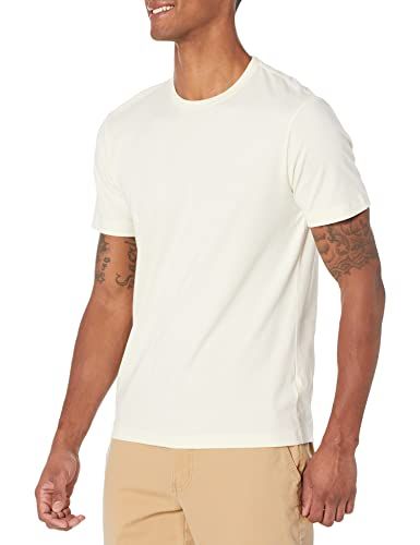 Photo 1 of Goodthreads Men's Slim-Fit Short-Sleeve Cotton Crewneck T-Shirt XX-Large Tall Off-white No Pocket