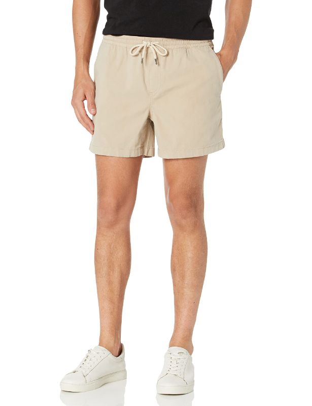 Photo 1 of Goodthreads Men's Slim-Fit 5" Pull-on Comfort Stretch Canvas Short 3X-Large Light Khaki Brown