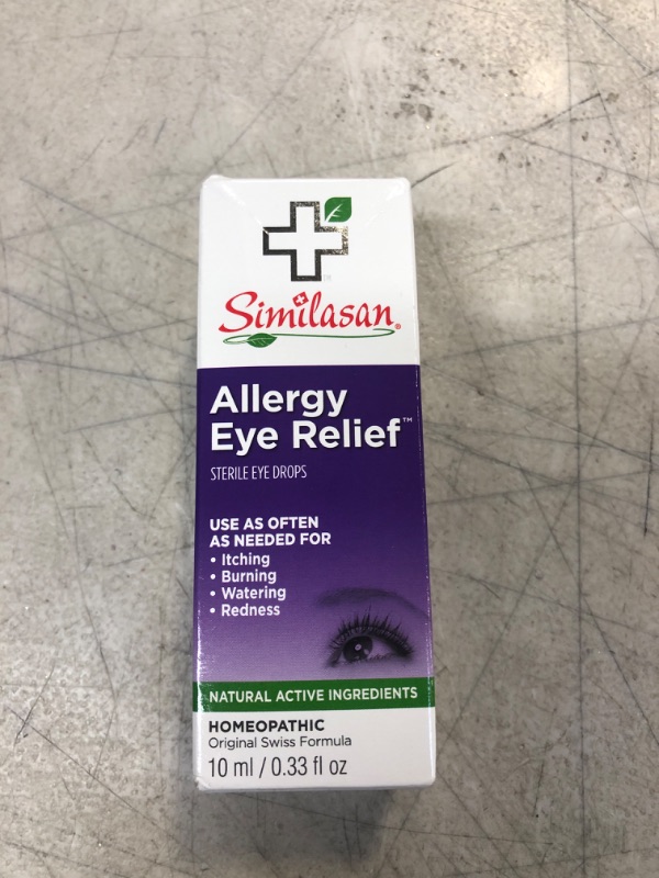 Photo 2 of Allergy Eye Relief Drops for Temporary Relief from Red, Itchy & Burning Eyes .33OZ
exo 08/2025